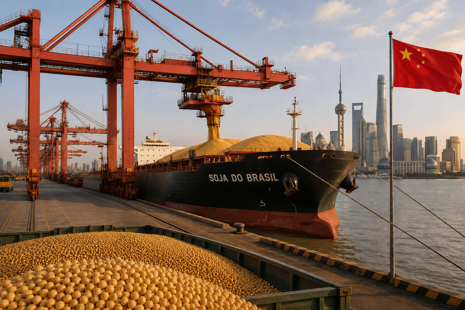 China reduciría 25% compra de soja a Brasil hacia 2030 por sustitución doméstica