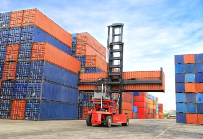 Forklift and Container