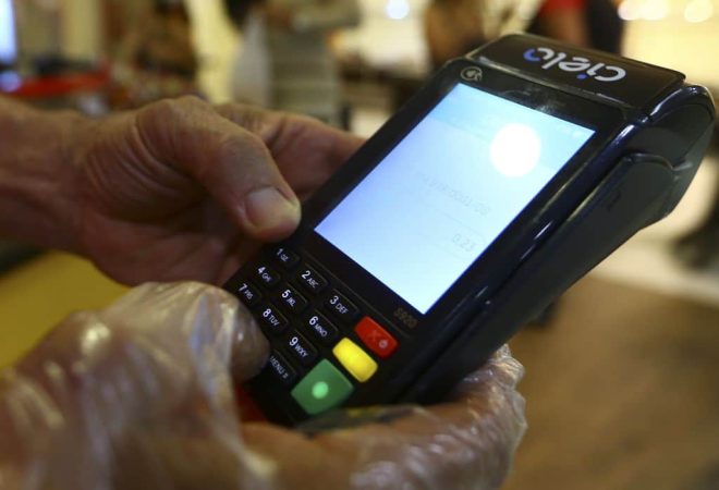 Pagamento em cartão.