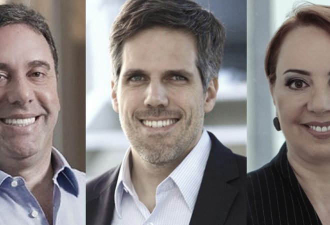 Arthur Grynbaum, Paulo Kakinoff e Tania Cosentino Vitalidade