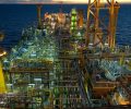 Floating Production Storage and Offloading
(FPSO) Espirito Santo, Parque das Conchas field, Brazil.  Heavy oil, BC-10 field offshore Brazil deepwater project.
Three fields are being developed with subsea wells and manifolds, each field is tied back to the centrally located FPSO.