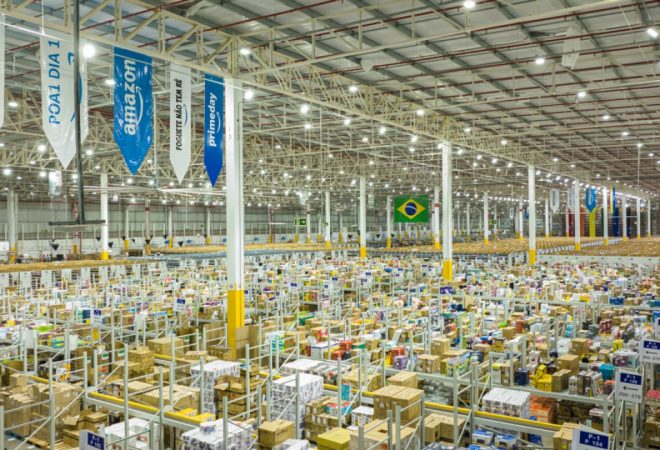 Centro de distribuição da Amazon Brasil. Foto: Divulgação