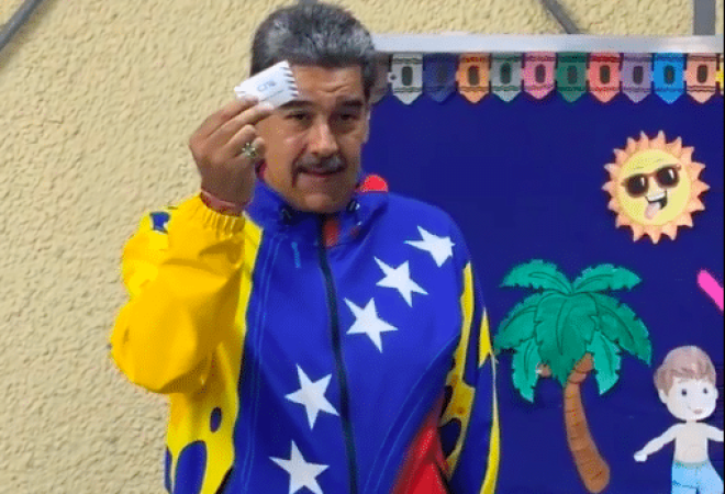 CaracasVenezuela - 28072024 - Nícolas Maduro votando nas Eleições mais disputadas da Venezuela_RS via Fotos Públicas