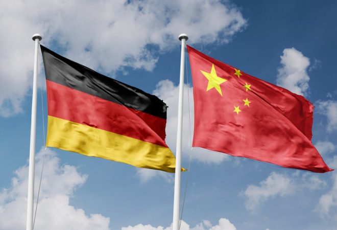 3d,Illustration,,Germany,And,Republic,Of,China,Alliance,And,Meeting,