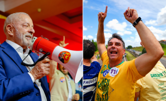 Comício dividido entre megafone e vitória