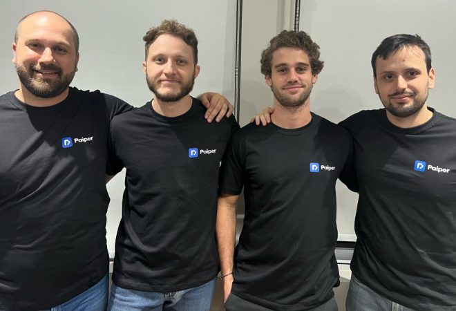 Da esq. para dir Fernando Gobbo, Jhonston Dalcin, Frederico Leser e Eduardo Schudeler