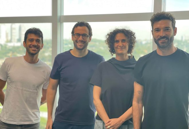 Daniel Prianti e Beto Sirotsky, da BPoll, e Karina Rehavia e Lucas Mello, da Ollo, continuam na liderança das companhias. Crédito da imagem Divulgação-BPool
