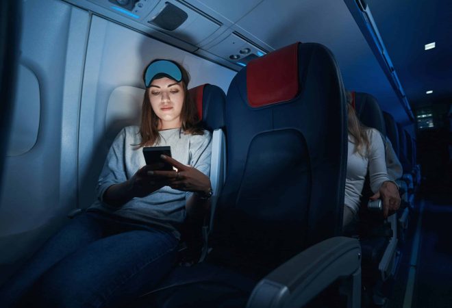 Dormindo no avião