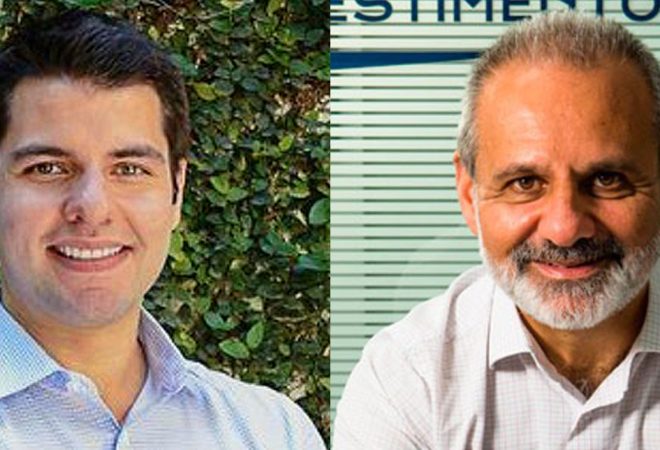 Gilberto Ribeiro de Oliveira Filho (sócio da Vox Capital) e Carlos Miranda (CEO da X8 Investimentos)