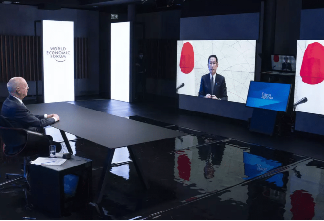 Kishida Fumio, Prime Minister of Japan, spoke to Professor Klaus Schwab at The Davos Agenda.