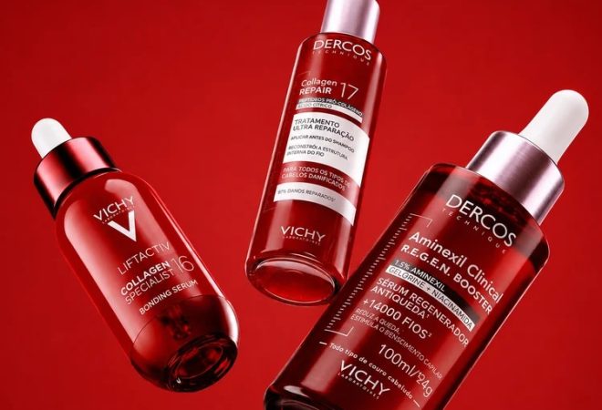 Kit Emergência da Vichy: protocolo dermatológico ajuda a controlar flacidez da pele e queda de cabelo (Divulgação)