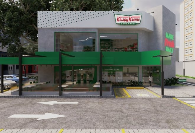Krispy Kreme - Maquete 3D Loja Av. Bandeirantes, em São Paulo