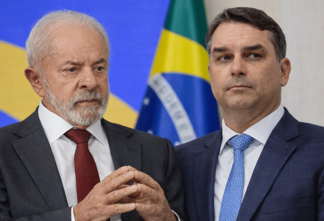 Lula e Flavio Bolsonaro ChatGPT Image 11 de mar. de 2026, 12_47_31