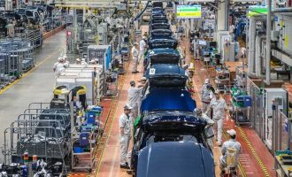 Montadora da GAC Group na China: Fábrica de carros elétricos na cidade de Guangzhou, China (Leandro Fonseca /Exame)
