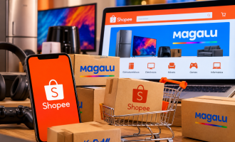 Parceria Shopee e Magalu em Casa