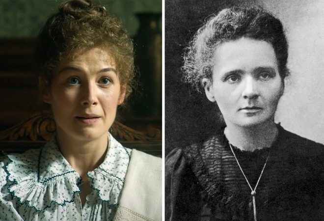 Rosamund Pike e Marie Curie