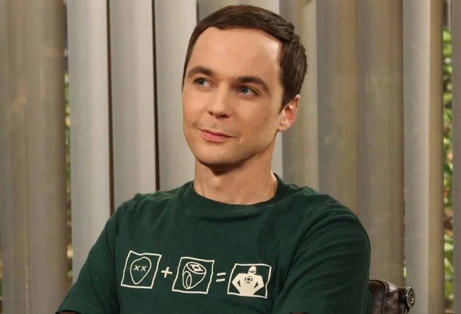 "The Tangible Affection Proof" Ã¢ÂÂ  While the guys try to give their significant others the perfect ValentineÃ¢ÂÂs Day, Raj and Stuart throw a Ã¢ÂÂlonely peopleÃ¢ÂÂ party at the comic book store, on THE BIG BANG THEORY, Thursday, Feb. 14 (8:00 Ã¢ÂÂ 8:31 PM, ET/PT) on the CBS Television Network. Pictured: Sheldon (Jim Parsons). Photo: Michael Yarish/Warner Bros. ÃÂ©2013 Warner Bros. Television. All Rights Reserved.