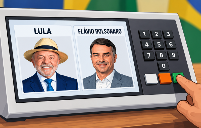 Urna Eletrônica com Candidatos Brasileiros