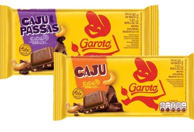 chocolate garoto castanha caju
