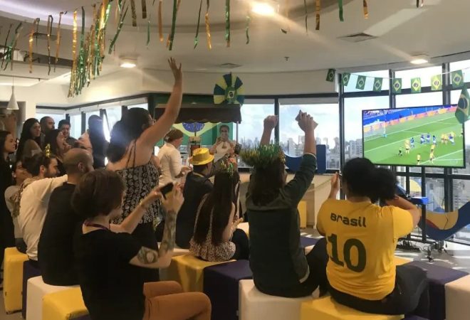 comemoração brasil jogo copa empresa