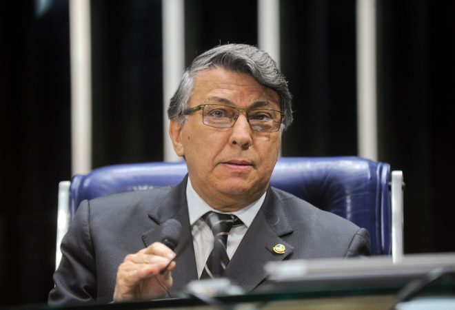 Plenário do Senado Federal durante sessão não deliberativa.Em pronunciamento à mesa, senador Wilson Matos (PSDB-PR).Foto: Marcos Oliveira/Agência Senado