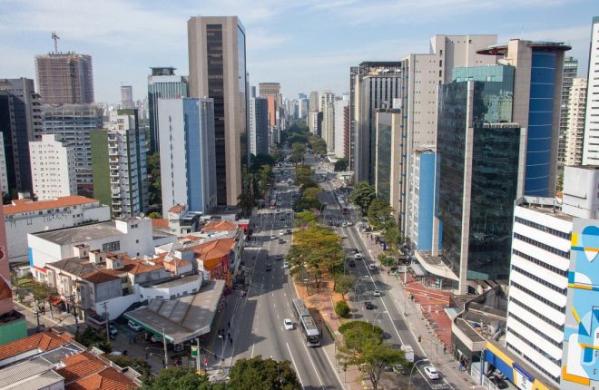 Vista aérea da Avenida Brigadeiro Faria Lima. Foto: Marcos Santos/USP Imagens