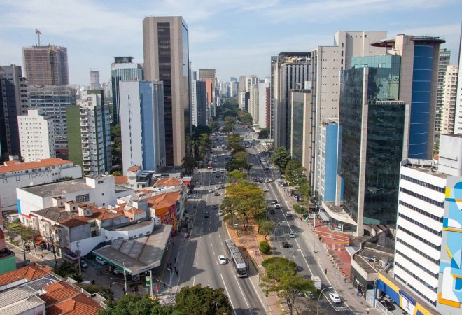 Vista aérea da Avenida Brigadeiro Faria Lima. Foto: Marcos Santos/USP Imagens