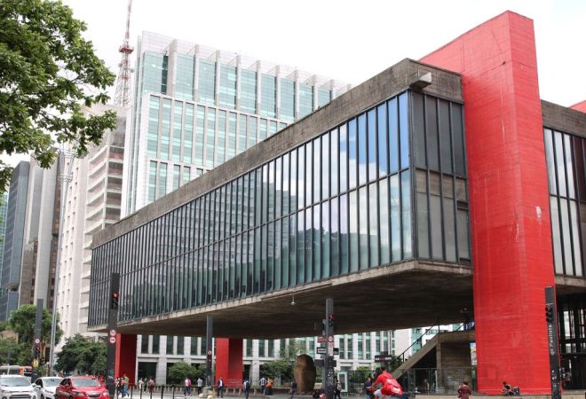 Fachada do Museu de arte de São Paulo Assis Chateaubriand - Masp, na Avenida Paulista.