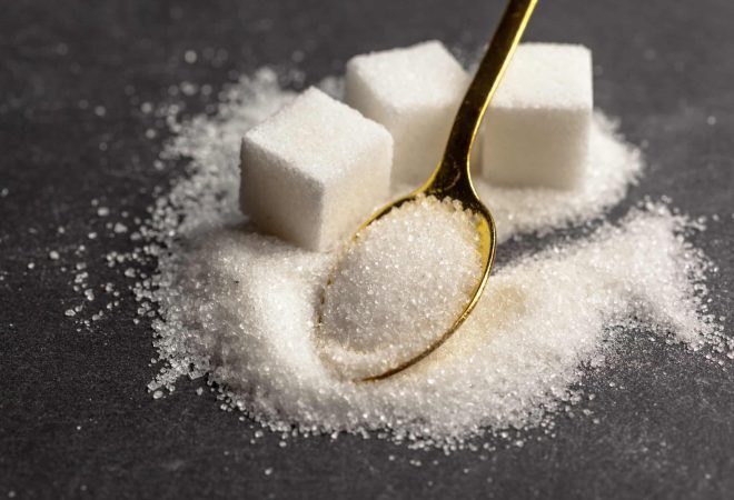background of sugar cubes