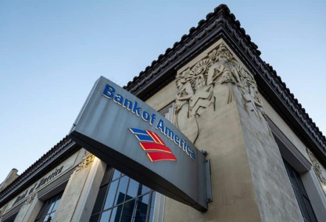 Signage outside a Bank of America branch in San Francisco, California, U.S., on Thursday, Jan. 14, 2021. Bank of America Corp. is expected to release earnings figures on January 19. Photographer: David Paul Morris/Bloomberg