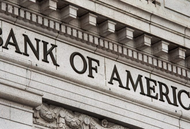 The facade of the Washington headquarters of Bank of America is seen on December 3, 2010, near the White House. Media reports indicate Bank of America may be the next target of whistleblower website WikiLeaks. AFP PHOTO/Paul J. Richards (Photo credit should read PAUL J. RICHARDS/AFP/Getty Images)