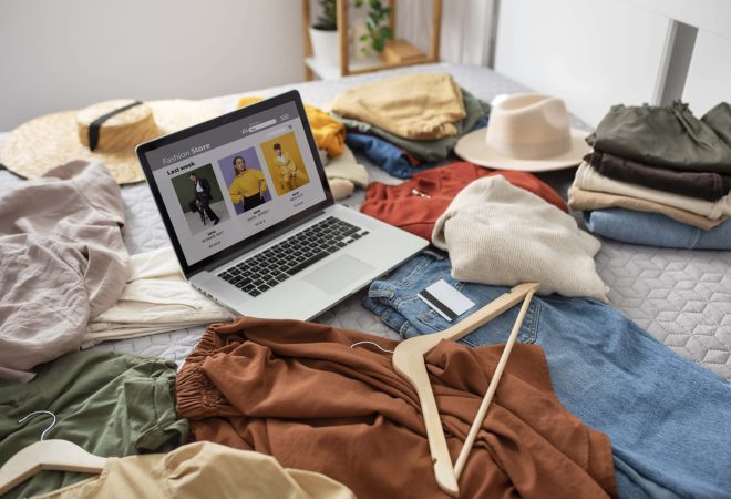 clothes-laptop-bed-arrangement-high-angle (1)