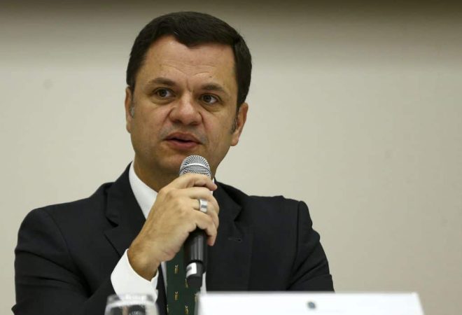 O ministro da Justiça e Segurança Pública, Anderson Torres, durante entrevista coletiva sobre a Operação Eleições 2022 no segundo turno.