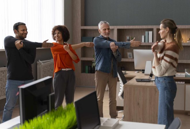 colleagues-office-stretching-work-day