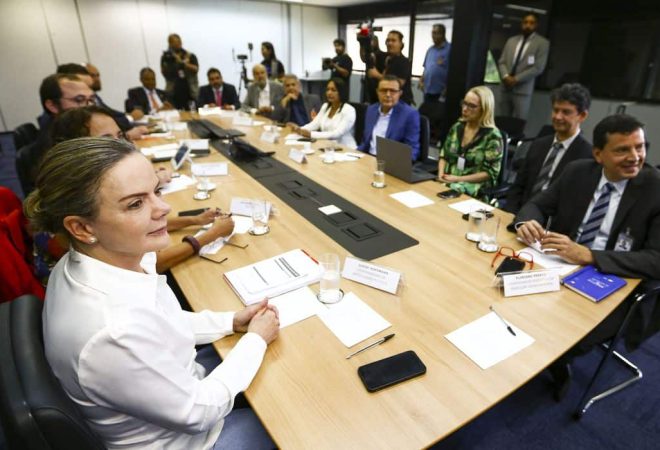 Reunião do Conselho Político de Transição na sede da Gabinete de Transição de Governo, no CCBB, em Brasília.