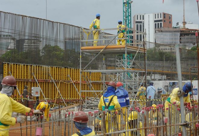 Rio de Janeiro - O prefeito Eduardo Paes inaugura sala de visitação do Museu do Amanhã, em construção no Pier Mauá, na zona portuária do Rio. Na foto o canteiro de obras do Museu do Amanhã.
