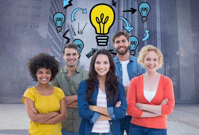 creative-businessmen-with-drawn-bulbs