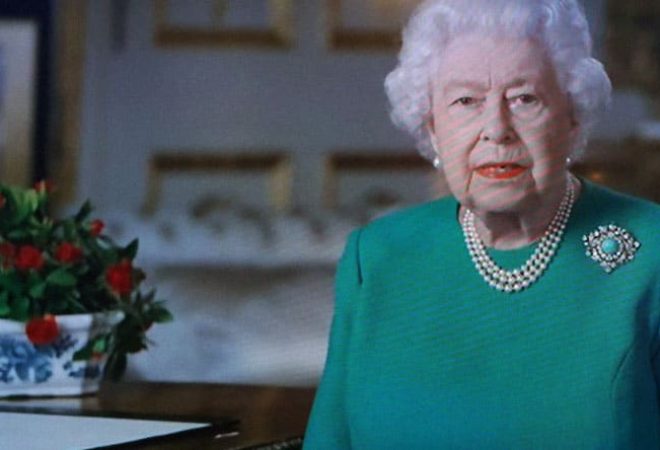 Londres 05 04 2020 A rainha Elizabeth II fez um discurso hoje (5) em rede nacional  elogiou os britânicos e pediu que a população supere a 'dor' e tristeza que a pandemia do coronavírus trouxe.foto fotos Publicas