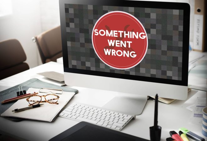 Error Something Went Wrong Under Construction Concept