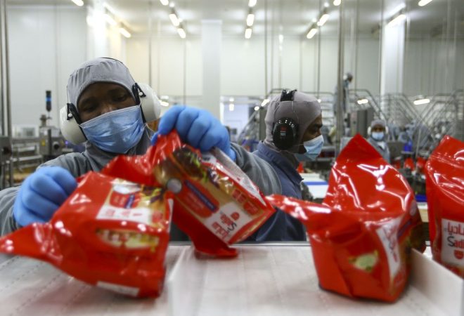 Fábrica da empresa brasileira BRF em Abu Dhabi, nos Emirados Árabes Unidos.