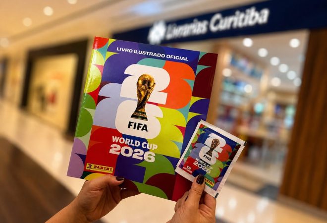 Troca de figurinhas Copa do Mundo 2026 no Shopping Mueller, em Curitiba. Foto: Divulgação