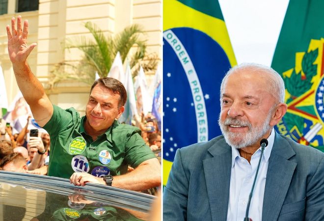 Flávio Bolsonaro e Lula. Fotos: Foto: Vittor Sales/Ricardo Stuckert/Divulgação