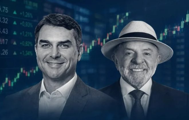 Flávio vs. Lula: vantagem da oposição no 1º turno deve dar impulso aos ativos