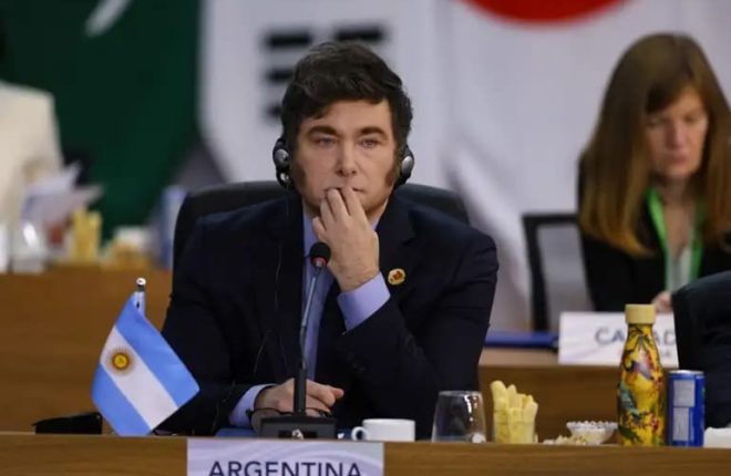 O presidente da Argentina, Javier Milei. Foto: Tomaz Silva/Agência Brasil