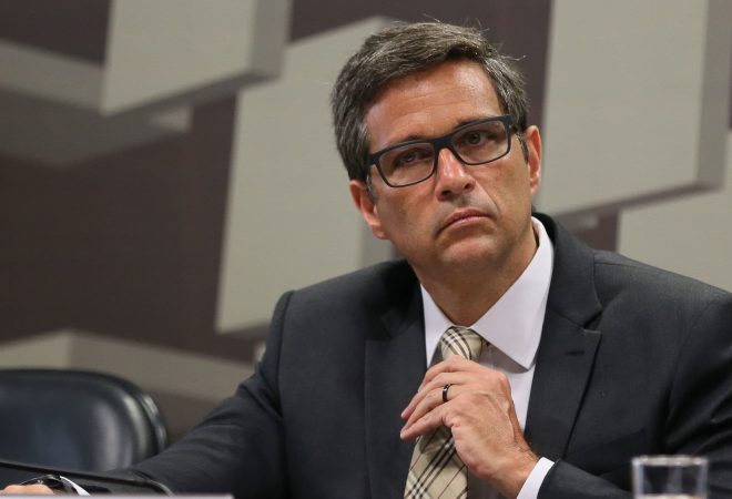 O presidente do Banco Central, Roberto Campos Neto, participa de audiência pública na Comissão de Assuntos Econômicos do Senado