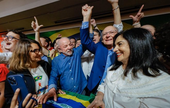 Presidente da República, Luiz Inácio Lula da Silva, durante discurso de reeleição, São Paulo (SP). Foto: Ricardo Stuckert