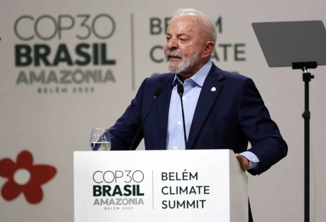 Belém (PA), 06/11/2025 - Presidente da República, Luiz Inácio Lula da Silva, fala durante Plenária Geral dos Líderes na Cúpula do Clima de Belém - COP30. Foto: Bruno Peres/Agência Brasil