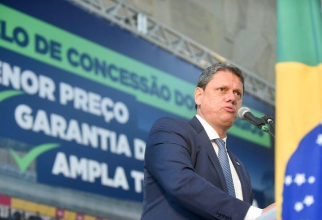 ministro da Infraestrutura, Tarcísio Gomes de Freitas
