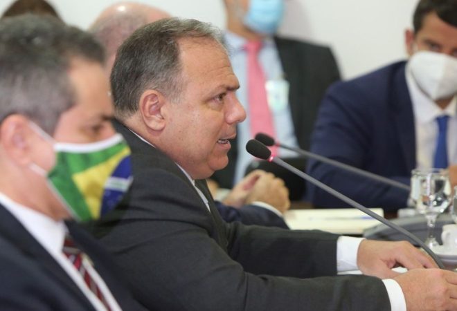ministro da Saúde, Eduardo Pazuello, se reuniu com governadores de todo o país para fazer um balanço sobre o enfrentamento à Covid-19 no Brasil.