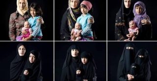 mulher e filha com roupas ocidentais